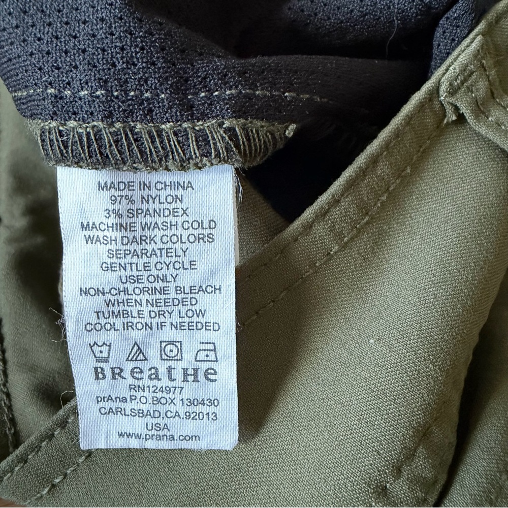 prAna Halle Pants Olive Green Utility Hiking Stretch Zion Women’s 8 - Picture 13 of 16